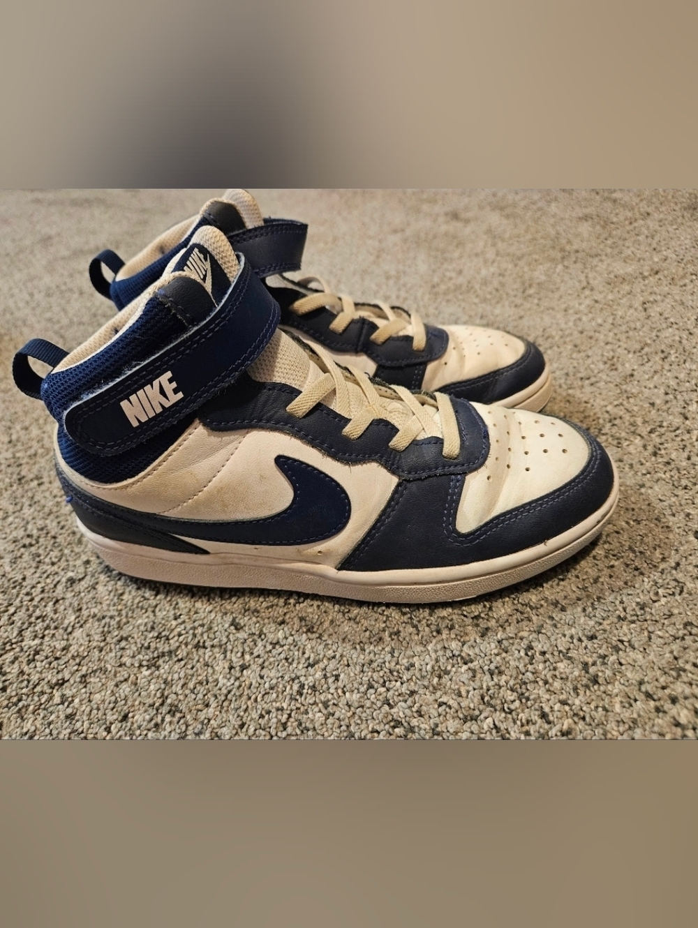 Nike Court Borough Boys Mid-Top Sneakers Navy Size 3y